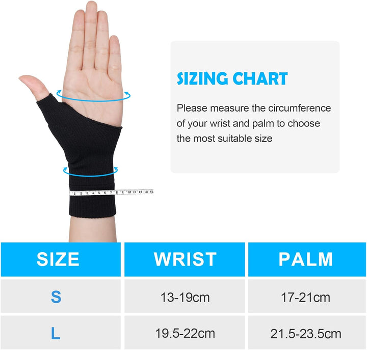 Arthritis Gloves, Elastic Wrist Support Thumb Support Brace with Gel, Breathable Comfortable Carpal Tunnel Splint per Relieves Wrist Thumb Pain, Sprains, Tendonitis and Joint Pain (S)