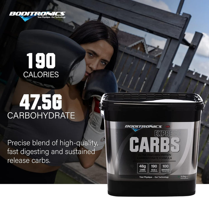 5 Kg Express Carbs, for Pre Workout Energy Drink Powder with 95G Carbohydrate Supplements for Quick Energy Booster during the Workout (5 Kg)