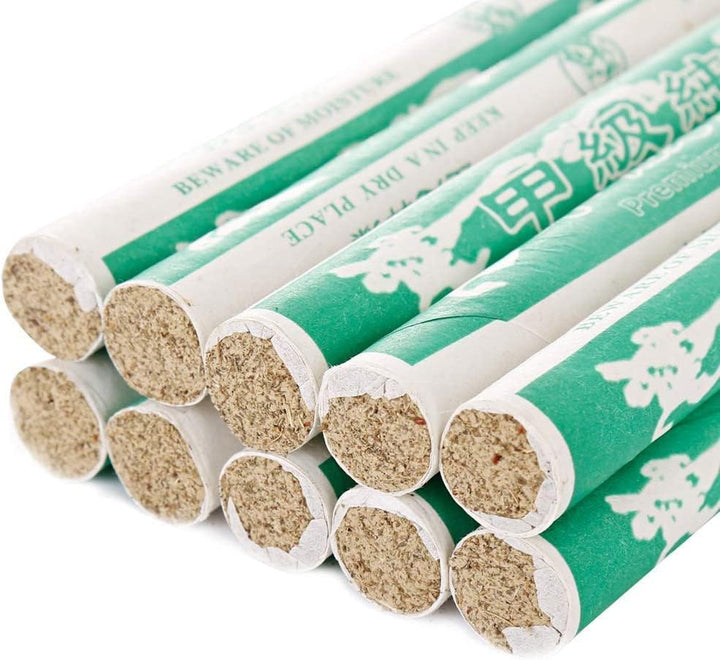 Moxa Sticks -  10 Rolls Pure Moxa Rolls for Mild Moxibustion Health Care Relieve Body Pain Massage