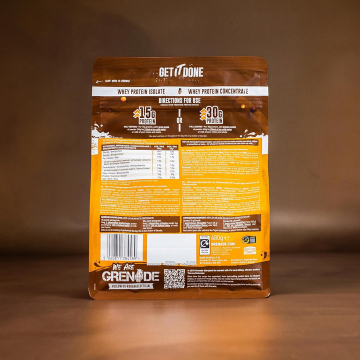 Whey Blend High Protein Powder, Low Sugar with 30G Protein per Serving, (12 Servings) - Fudged Up, 480 G (Pack of 1)