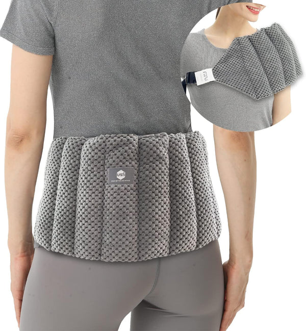 Large Heat Pads for Back Pain Relief with Adjustable Strap| Wheat Bags Microwavable| Microwave Heat Pad for Cramps, Menstrual, Lumbar, Muscle Spasms