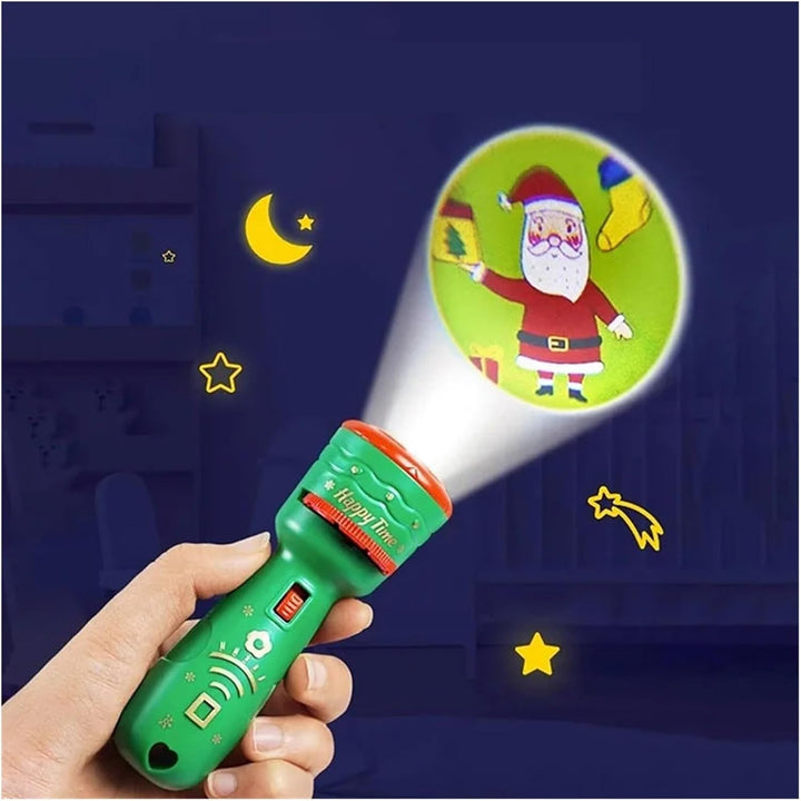 Christmas Projector Flashlight Halloween Children'S Toys Camera Projection Light Luminous Toys Fun Puzzle Early Education(Rosso)