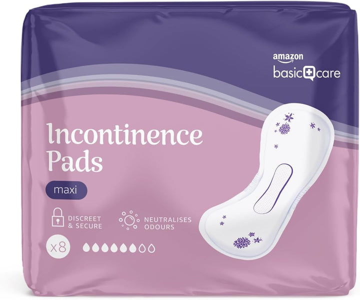 Incontinence Pads Maxi, Unscented, 48 Count (6 Packs of 8)
