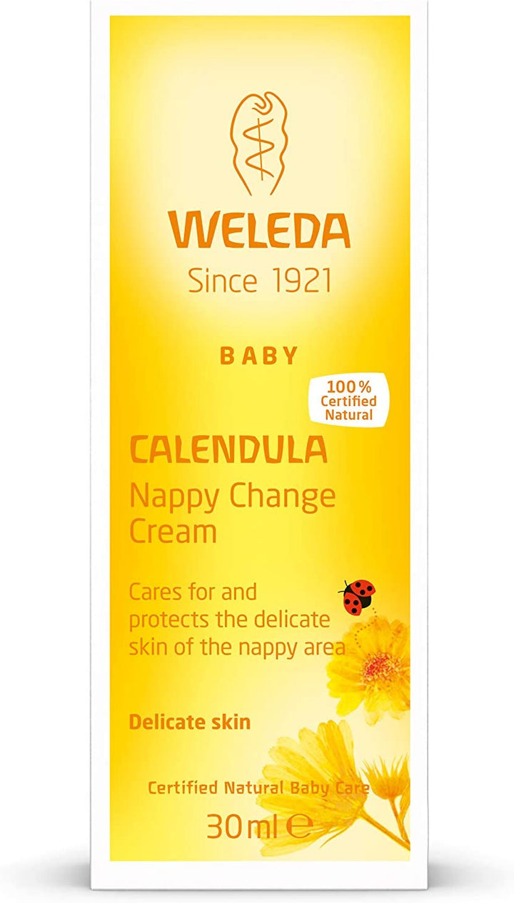 Nappy Cream with Calendula, Barrier Cream for Baby, Lanolin, Dermatologically Tested, Gentle Protection, 100% Certified Natural, 30 Ml