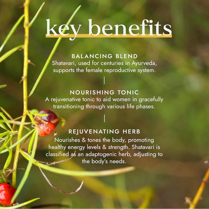 Shatavari Organic Herbal Supplement 60 Caps | Fresh-Ground Wholefood | Female Balance | Women’S Health Supplement | Ethical & Vegan