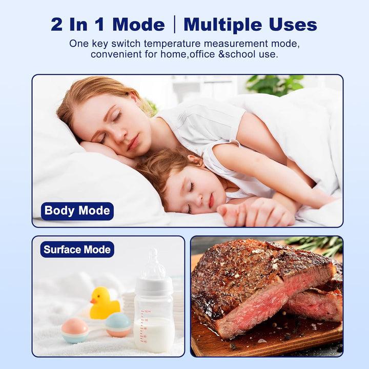 No Touch Forehead Thermometer for Adults and Kids Infrared Digital Thermometer Touchless Baby Thermometer Accurate Fast Readings for Home Use Family Healthcare Temperature Measurement