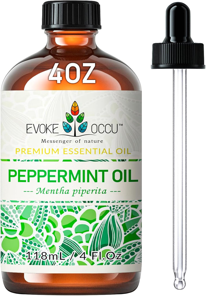 Peppermint Oil 118Ml, Natural for Spray, Diffuser, Aromatherapy, Hair, Refreshing, Clean Air