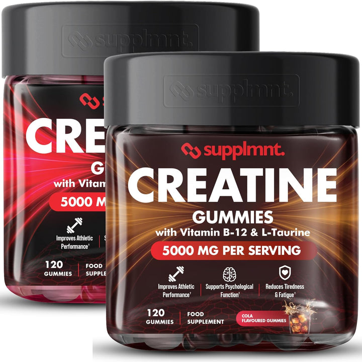 Creatine Gummies 5000Mg Lab-Tested 120Ct Max Strength Muscle Growth/Recovery Supplements for Men & Women Creatine Monohydrate B12 & L-Taurine Vegan Gym Pre Workout Gummies, (Blueberry)