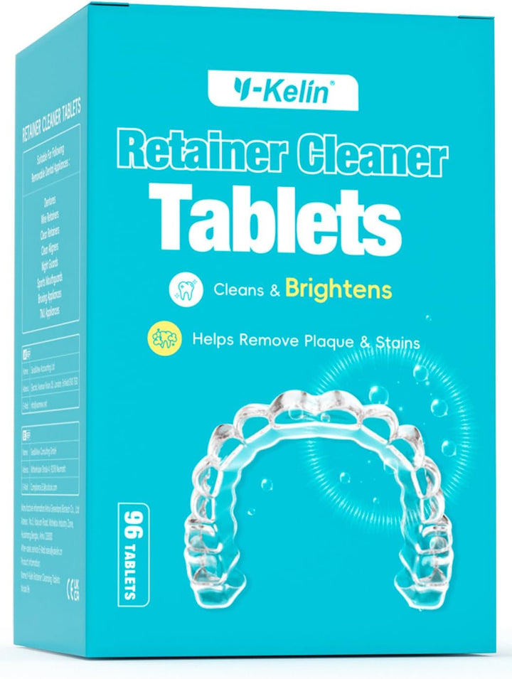 Retainer Cleaner,Retainer Cleansing Tablets, Denture Cleaning Tablet, Retainer,Dentures,Mouth Guard Cleaner 12 Tablets