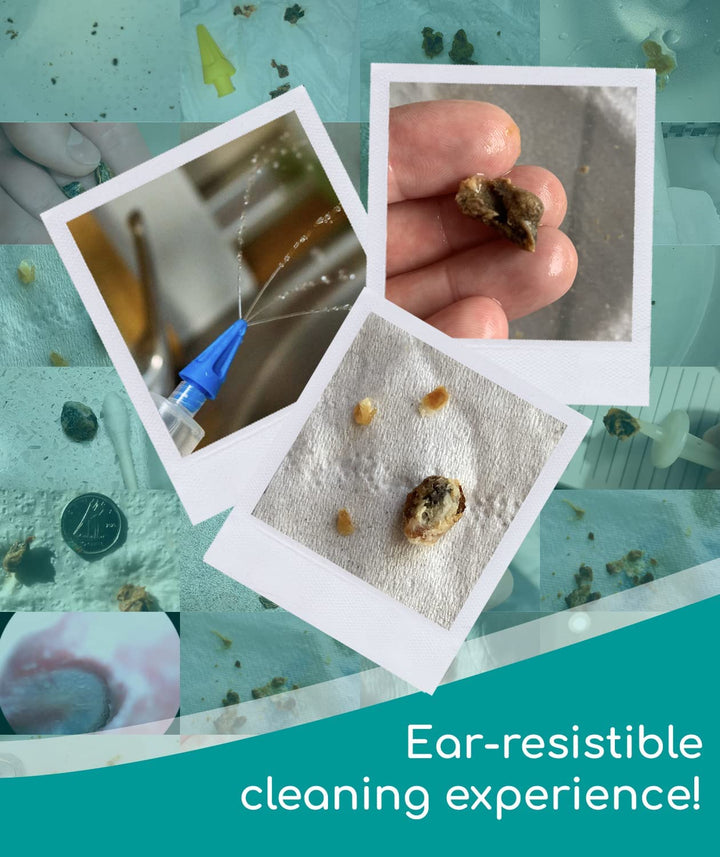 Ear Wax Removal Syringe - Natural Ear Cleaner for Safely Removing Ear Wax at Home - Reusable Ear Cleaning Kit with 3X Family Quad-Spray Safety Tips for Ear Irrigation - Ear Wax Removal Tool