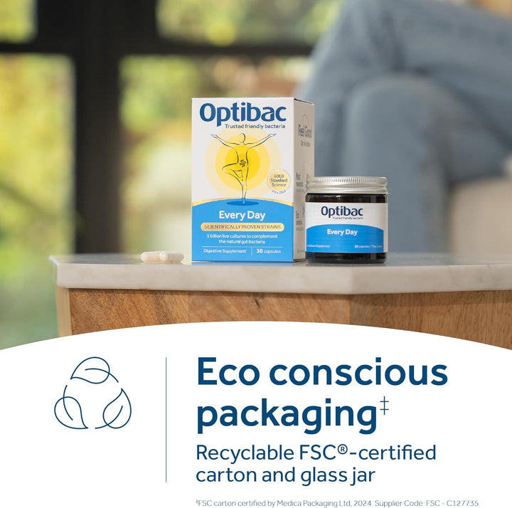 Probiotics Every Day - Vegan Digestive Probiotic Supplement - Most Recommended Brand - Lactobacillus & Bifidobacterium - 30 Capsules