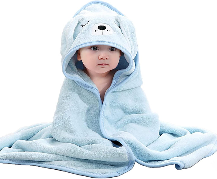 Hooded Baby Towel, Baby Bath Towels with Hood,Unique Animal Design Baby Towel with Hood Soft Absorbent Baby Bath Towels, for Newborn Baby Boy and Girl (White)