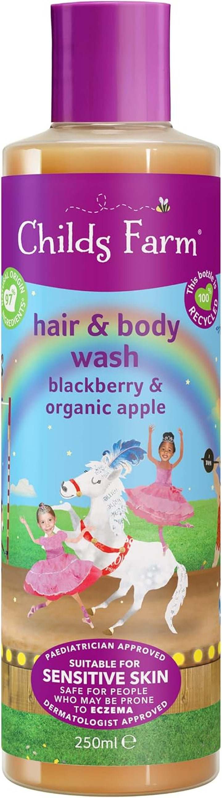 | Kids Hair & Body Wash 250Ml | Watermelon & Organic Pineapple | Gently Cleanses | Suitable for Dry, Sensitive & Eczema-Prone Skin