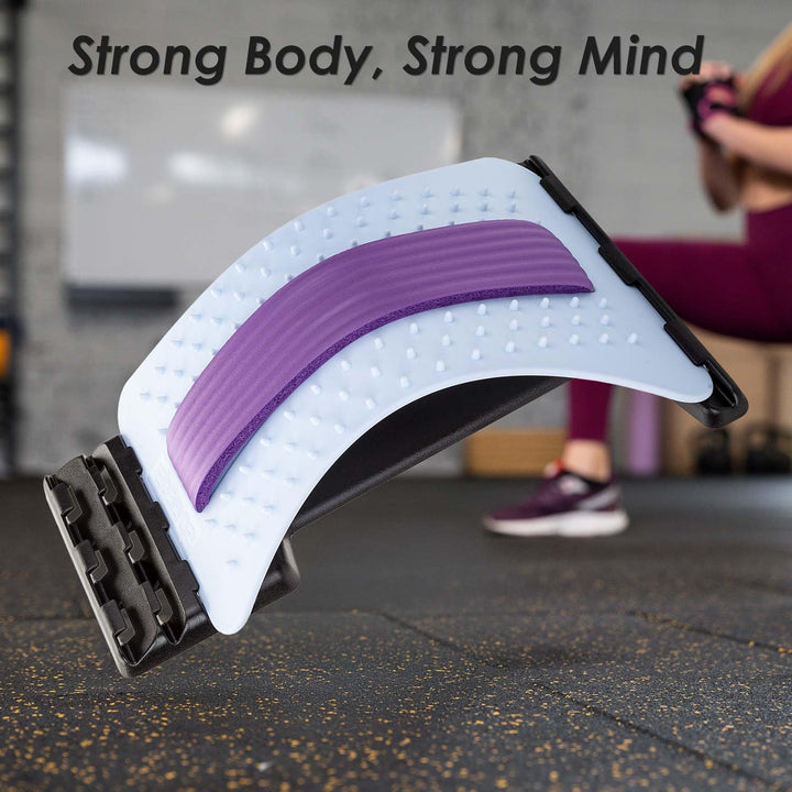 Back Stretcher/Posture Supporter Adjustable Comfortable, Spine Stretch Posture Corrector - Board Lumbar Support - 38Cm X 25Cm White X 1