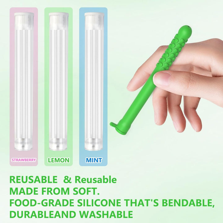 6PCS Chewable Essential Oil Breath Stick,Portable Aromatherapy for Fresh Breath,Essential Oil Inhaler for Respir/Atory Support,Chewable Breather Sticks,Chewable Puffer,Stress Relief,Can Take Anywhere