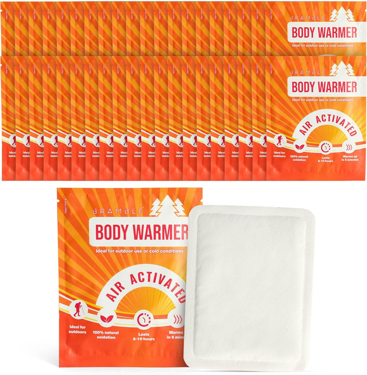 - Adhesive Body Warmers (40 Pack) - Ultra-Thin Stick-On Patches for Targeted Warmth - Air-Activated & Odour-Free - up to 10 Hours of Heat