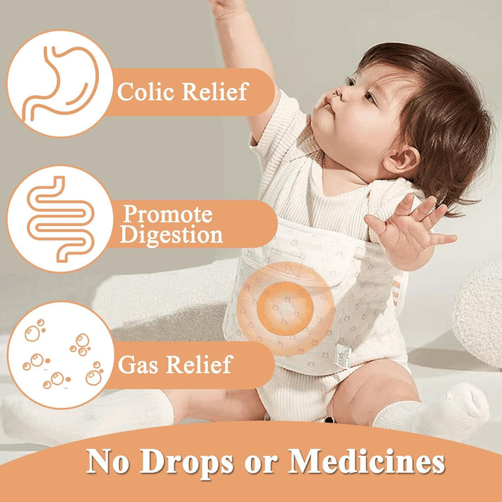 Colic Relief for Newborns and Infants Gas Relief Belly Wrap Baby Swaddling Belt with Soothing Warmth Baby Hot Water Bottle with Belt for Colic Pain Relief Tummy Wrap for Upset Stomach