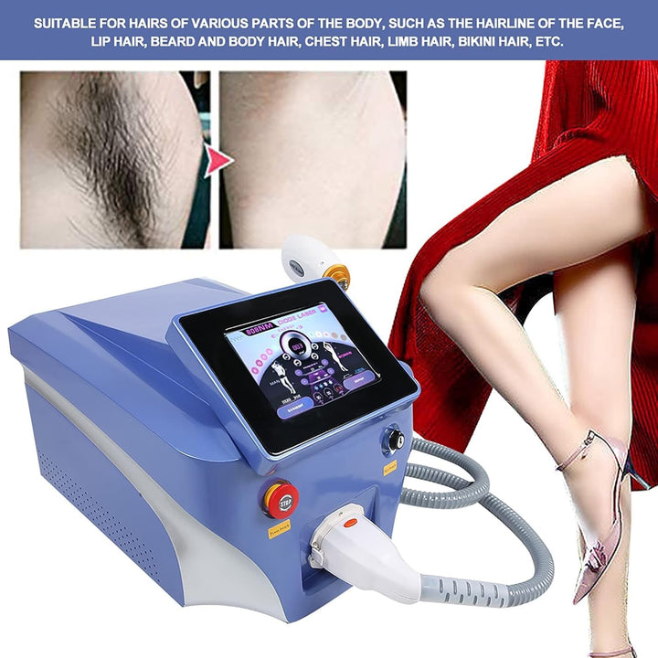 Professional Hair Remover with 3 Wavelength, Portable Hair Removal Machine，808 Diode Laser Permanent Hair Removal Machine for Women Men Facial Legs Arms Whole Body Use