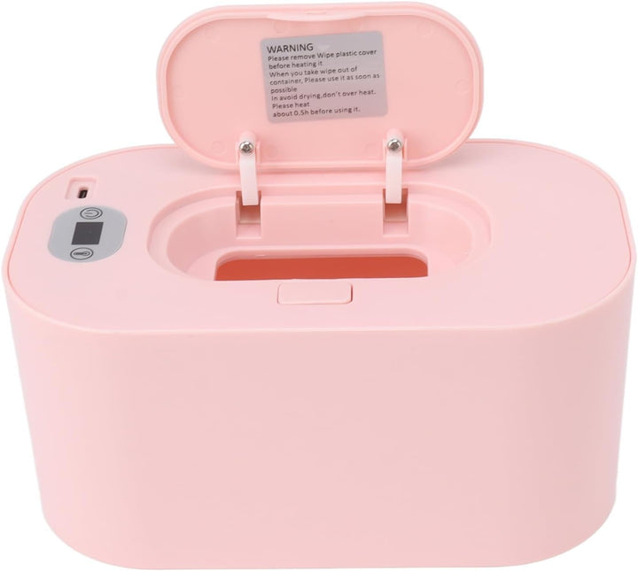 Baby Wipe Warmer,Wet Wipe Warmer,Constant Temperature Portable Wipe Heater Temperature Adjustment Warm Keeper Dispenser (Pink)