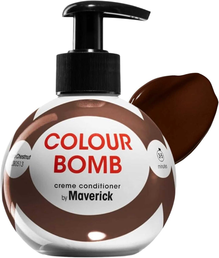 Colour Bomb Fire Red Hair Colour Depositing Conditioner 250Ml – Vibrant Gloss & Shine, Softening & Nourishing Colour Refresh Treatment, No Mix, Vegan, Ammonia & Peroxide Free