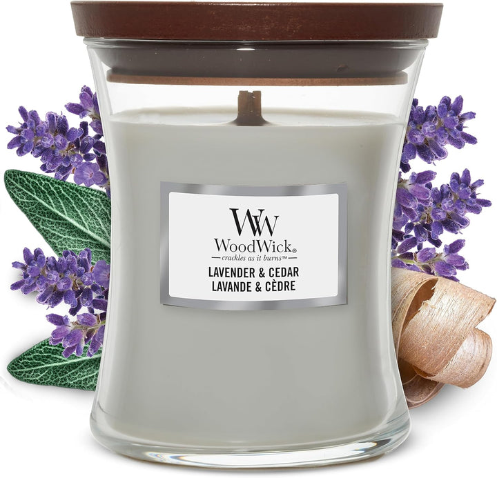 Medium Hourglass Scented Candle | Fireside | with Crackling Wick | Burn Time: up to 60 Hours | Gifts for Women