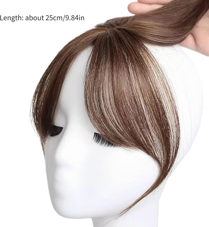 Natural Bangs Toppers Hairpieces for Covering White Loss Hair Bangs Hairpiece Replacement Black Fringe Toupee Wigs for Women with Bangs