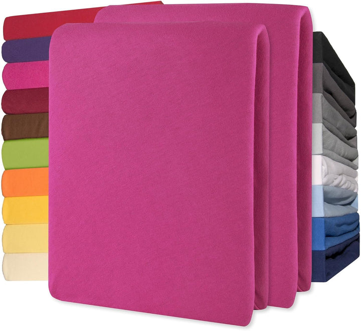 Lucina Fitted Sheet Cotton 200X200-200X220 Cm Royal Blue