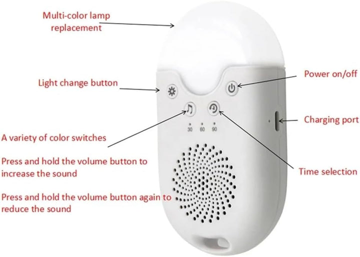 Noise Sleep Machine Baby Sleep Instrument Elderly/Adult Anxiety Insomnia Bedside Audio Player Sleep
