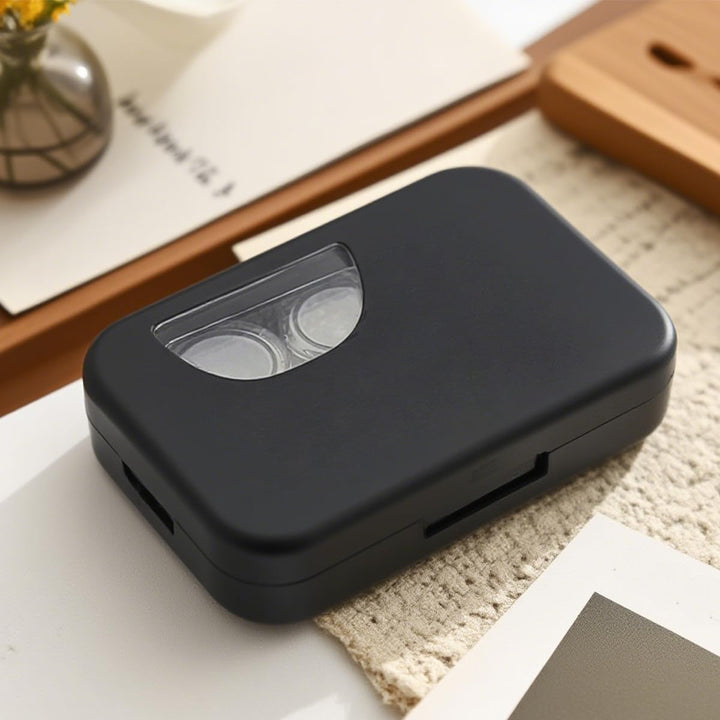 Contact Lens Case Kit for Daily and Outdoor Use, Contact Lenses Applicator Removal Tool Kit with Mirror and Solution Soaking Cases