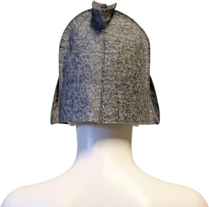 Sauna Hat Made of Wool Felt – (510-148) Felt Sauna Cap for Men and Women, Felt Cap for Sauna, Grey 510-148, One Size
