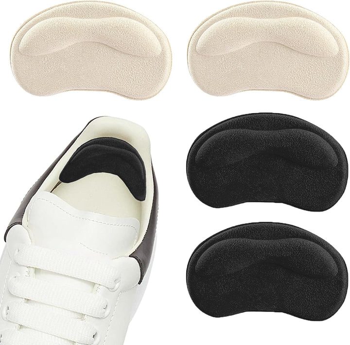 4 PCS Heel Cushion Pads,Heel Grips,Heel Grips for Ladies Shoes,For High Heels,Running Shoes Etc.Ensure That They Stay Safe in Various Activities Such as Dancing,Shopping Etc(Black)