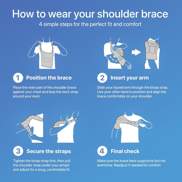 Shoulder Support for Women and Men, Shoulder Brace Includes Hot and Cold Gel Pack for Frozen Shoulder, Rotator Cuff Pain Relief, Adjustable Shoulder Strap for Extra Comfort (Large)
