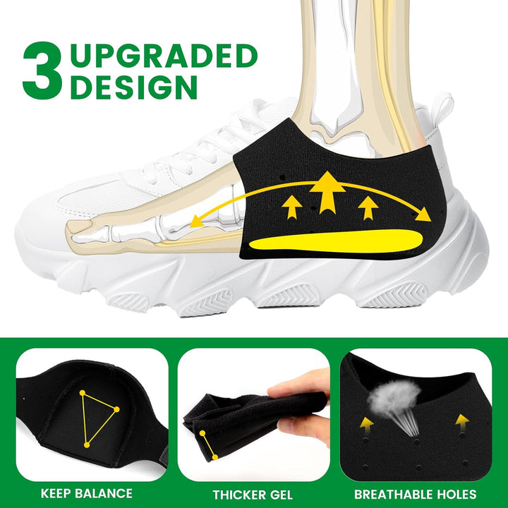 Plantar Fasciitis Gel Heel Protectors -  Heel Cups for Women Men Heels Spur Pain Relief - Heel Inserts Pads for Achilles Tendinitis Dry Cracked Heel Support Cushion, Small, UK Size 4-7