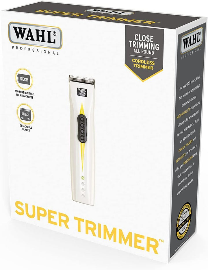 Super Trimmer, Professional Hair Trimmers, Barber Supplies, Cord/Cordless, Lightweight and Ergonomic Design, Tight Edging and Lining, LED Charge Indicator