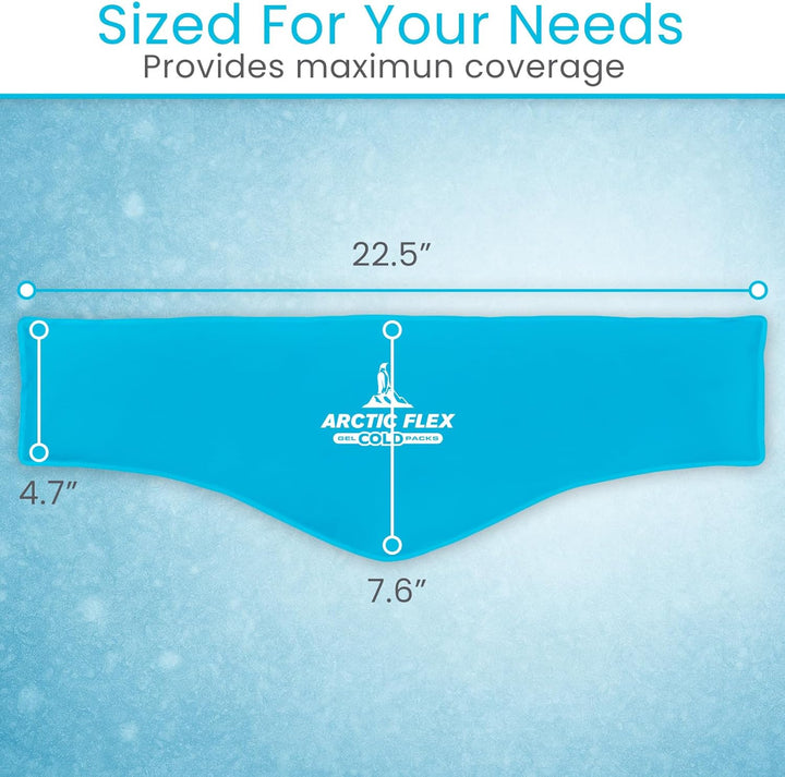 Neck Ice Pack - Cold Compress Shoulder Therapy Wrap - Cool Reusable Medical Freezer Gel Pad for Swelling, Injuries, Headache, Cooler - Flexible Hot Microwaveable Heat - Men, Women (1 Pack)