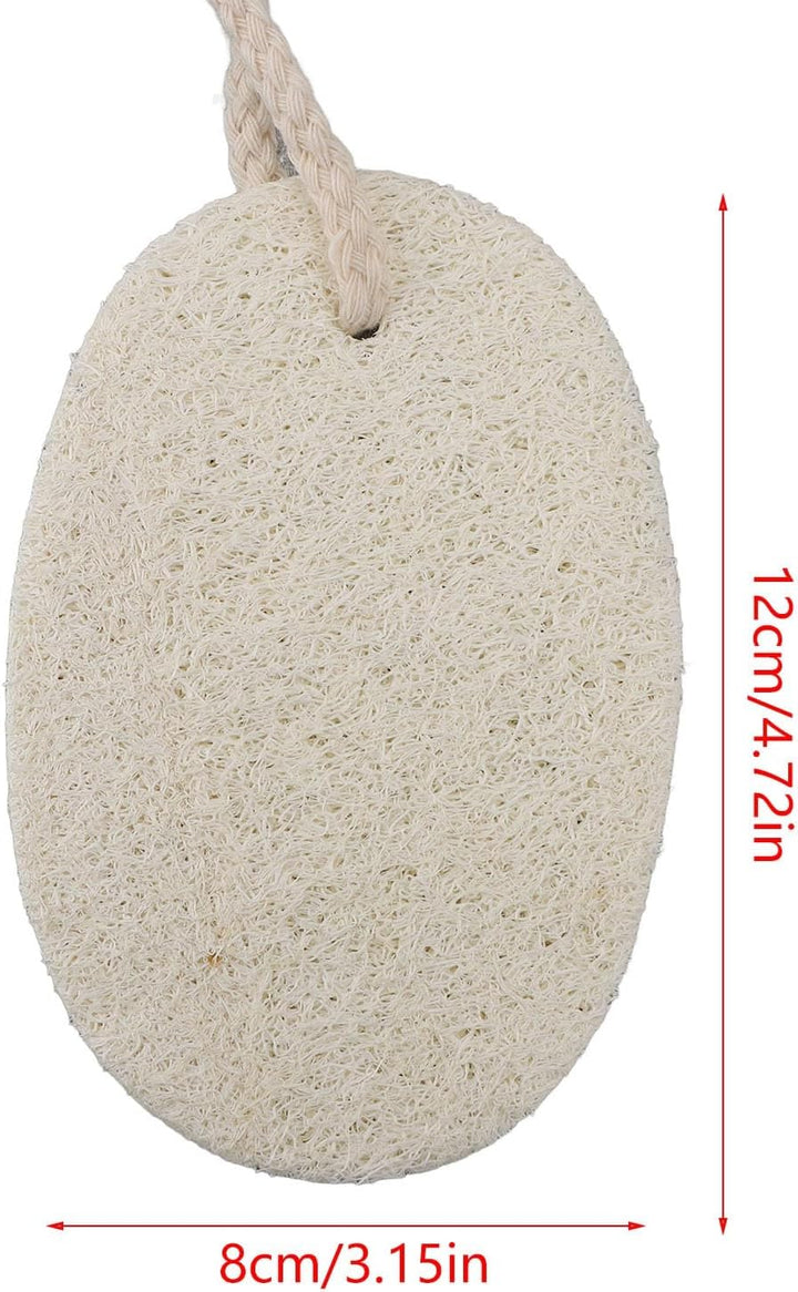 Loofah Dish Scrubber, 10Pcs 3.15X4.72In with Rope High Water Absorption Dishwashing Pad Body Scrubber for Kitchen, Made from Loofah Fibers