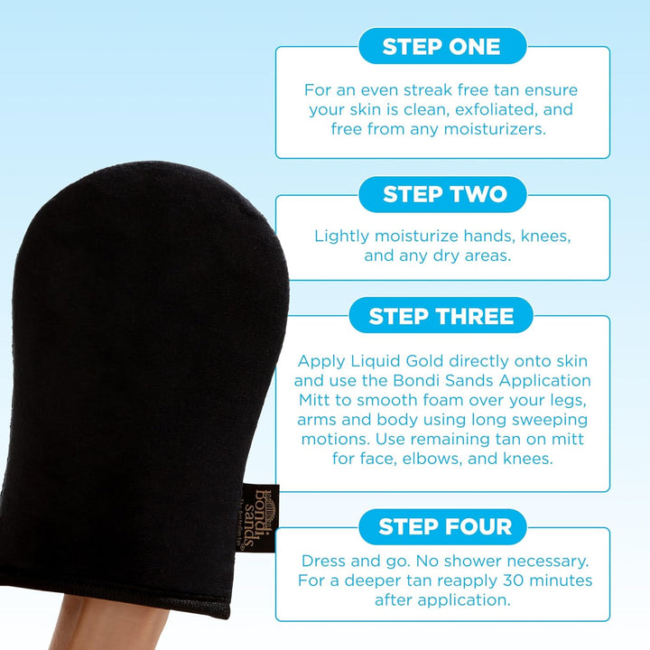 Self-Tanning Application Mitt | Double-Sided Applicator Glove Prevents Stained Hands and Evenly Applies Self Tanner for a Flawless, Streak-Free Look, Washable + Reusable | Includes 1 Mitt