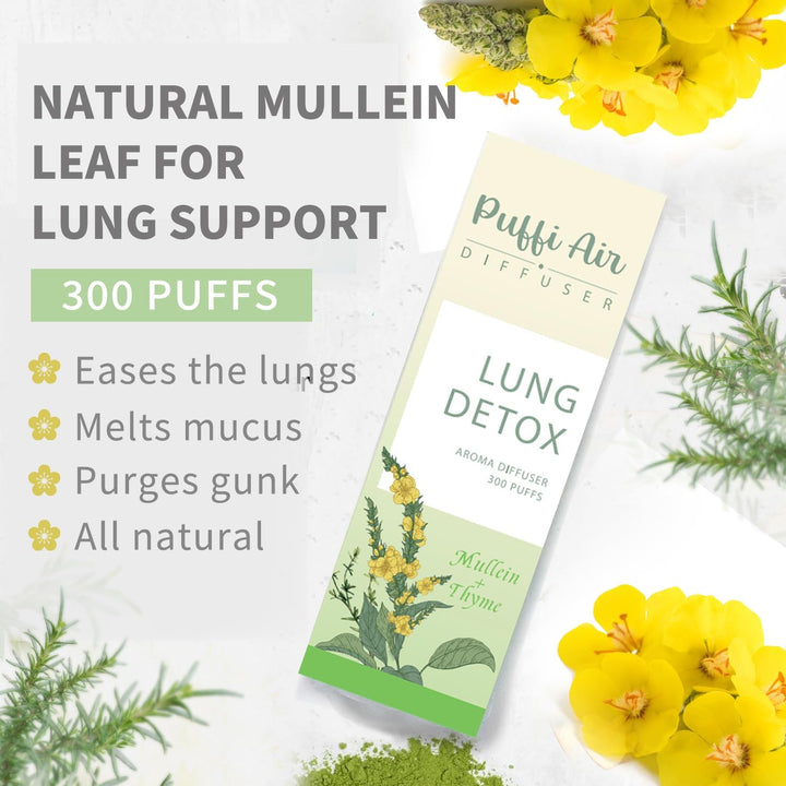 Herbal Diffuser Pen with Natural Mullein, Leaf Aromatherapy Inhaler, Nicotine Free Lung Cleanser, Herbal Mullein Diffuser, 300 Uses per Stick (600Uses）