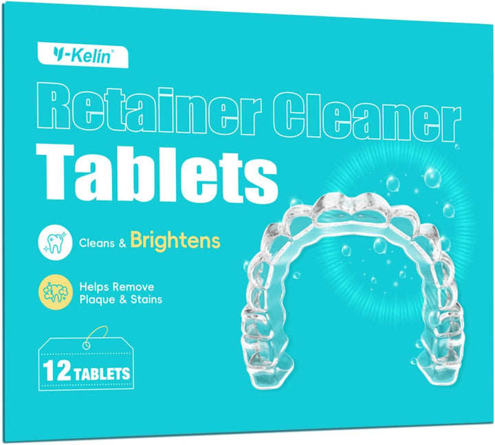 Retainer Cleaner,Retainer Cleansing Tablets, Denture Cleaning Tablet, Retainer,Dentures,Mouth Guard Cleaner 12 Tablets