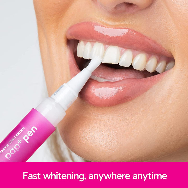 Pap+ Whitening Pen, Tooth White Pen, Peroxide-Free Teeth Whitened, Sensitivity Free, Tooth Lightening Stick, Whitening Hard to Reach Places