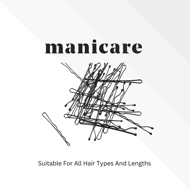 24 Kirbigrips Black 5Cm, Waved Bobby Pins, Grips for Holding Hair in Place, Styling, Buns, Updo’S, Strong, Secure, Durable, Suitable for All Hair Types and Lengths, Hairdressing Salon