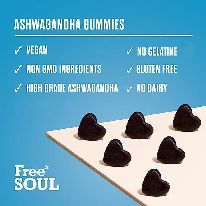 Ashwagandha High Strength Gummies | Delicious Ashwagandha Supplement with Pure Root Powder Extract | Vegan, Gluten-Free, Non-Gmo | 60 Gummies