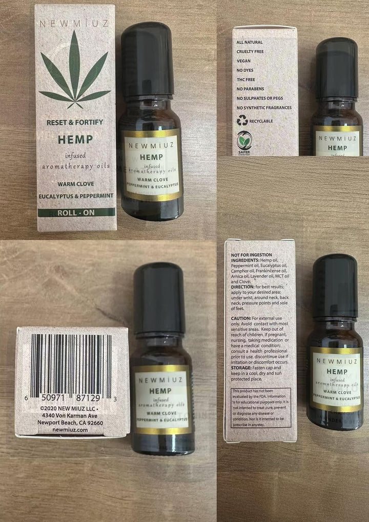 Migraine Stick Headache Roll on 300Mg Hemp Peppermint Eucalyptus Clove & Arnica Aromatherapy Grade Essential Oils for Eaze Head Destress Gifts for Women Perfect Stocking Stuffers