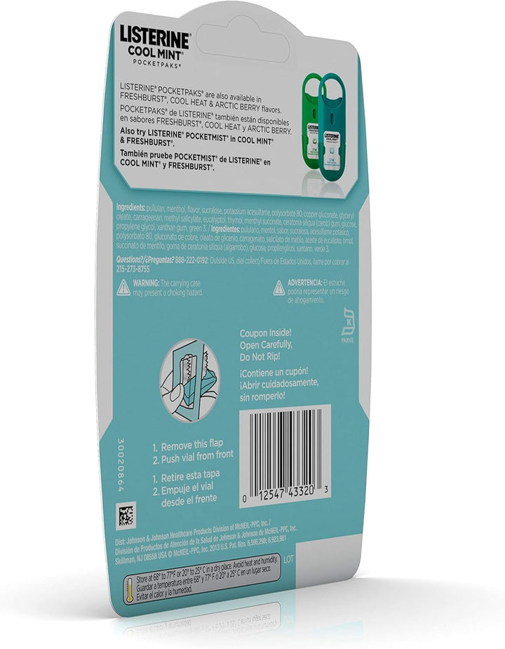 Pocket Paks Cool Mint 72'S