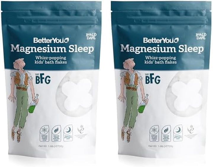 Magnesium Sleep Whizz-Popping Kids' Bath Flakes, Pure Zechstein Magnesium Chloride, Aids Relaxation before Bedtime, in Partnership with the Roald Dahl Story Company