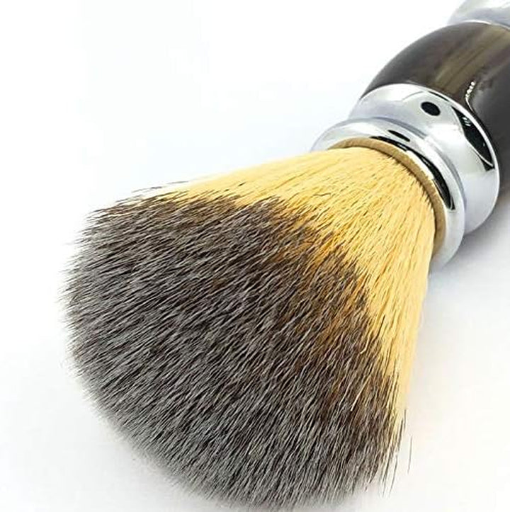 Synthetic Shaving Brush Resin Handle Travel Brush,Lathering Well with Shaving Soap Cream for Men Wet Shave