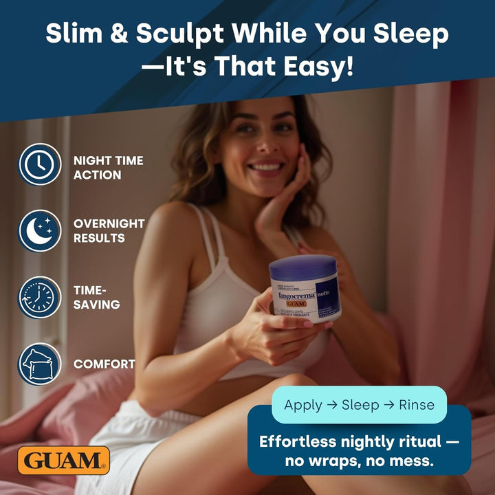 Seaweed anti Cellulite Mud-Based Night Cream for Legs & Thighs with Dead Sea Salt & Vitamin E - Antioxidant Nighttime Body Slimming, Sculpting & Skin Firming Treatment - 500 Ml Cellulite Remover