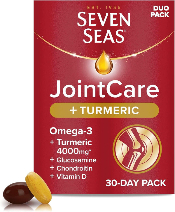 Jointcare plus Turmeric, with Omega-3, Glucosamine, Chondroitin, Vitamins C and D, Manganese and Zinc, Food Supplements, 30-Day Pack