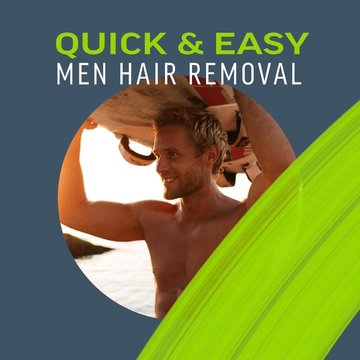 Men'S Intimate Hair Removal Kit - 100 Ml Cream, 50 Ml after Shave Balm, Spatula - Genital & Pubic Remover for Smooth Skin