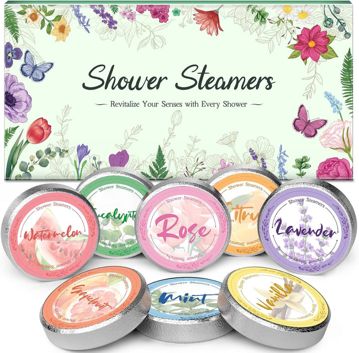 Birthday Gifts for Women:  8 Pcs Shower Steamers Aromatherapy Bath Bombs SPA Self Care, Small Relaxation Friendship Thank You Gifts for Women Men Mum, Advent Calendar Christmas Stocking Fillers